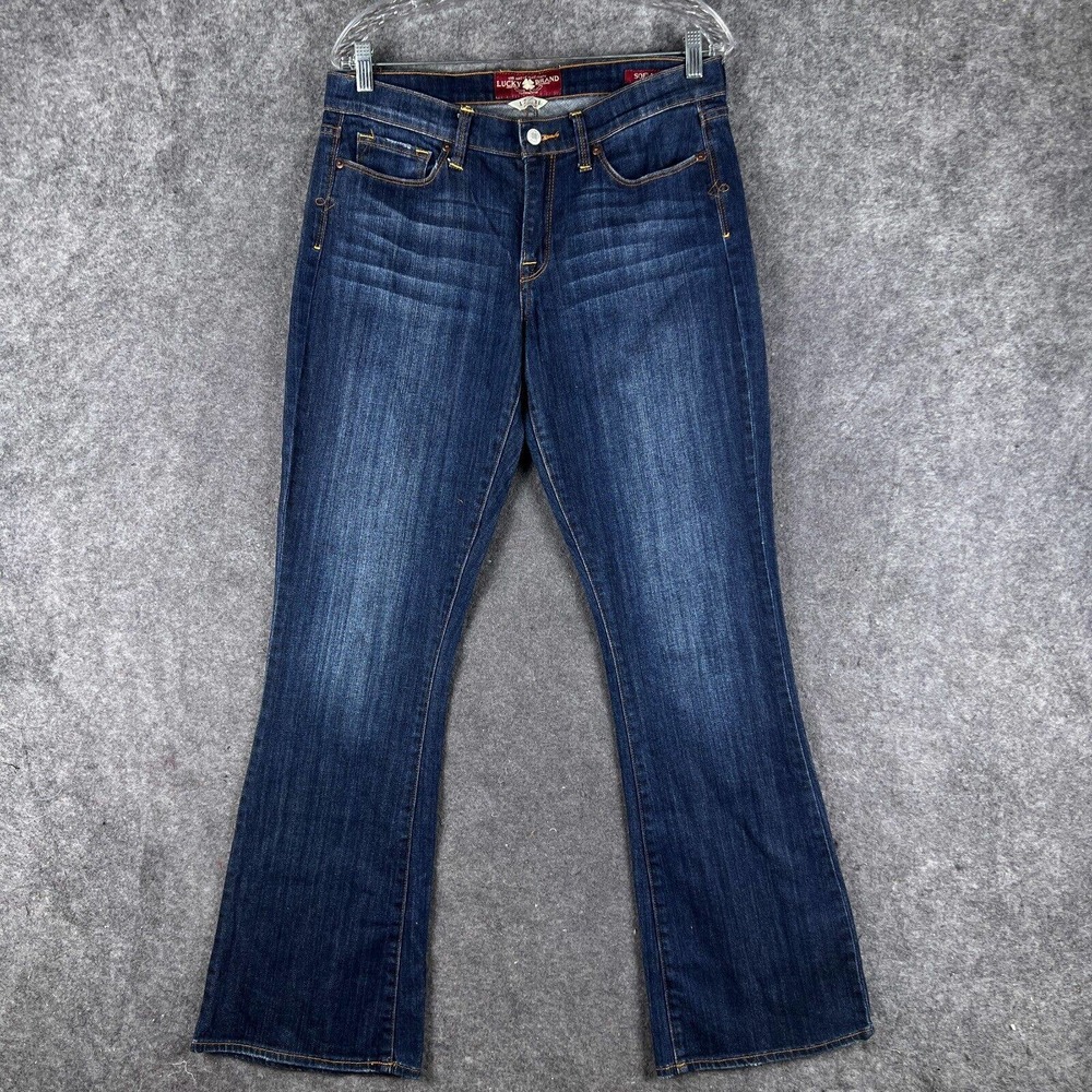 Lucky Brand Jeans Womens 12/31 Blue Sofia Boot Dark Wash Denim